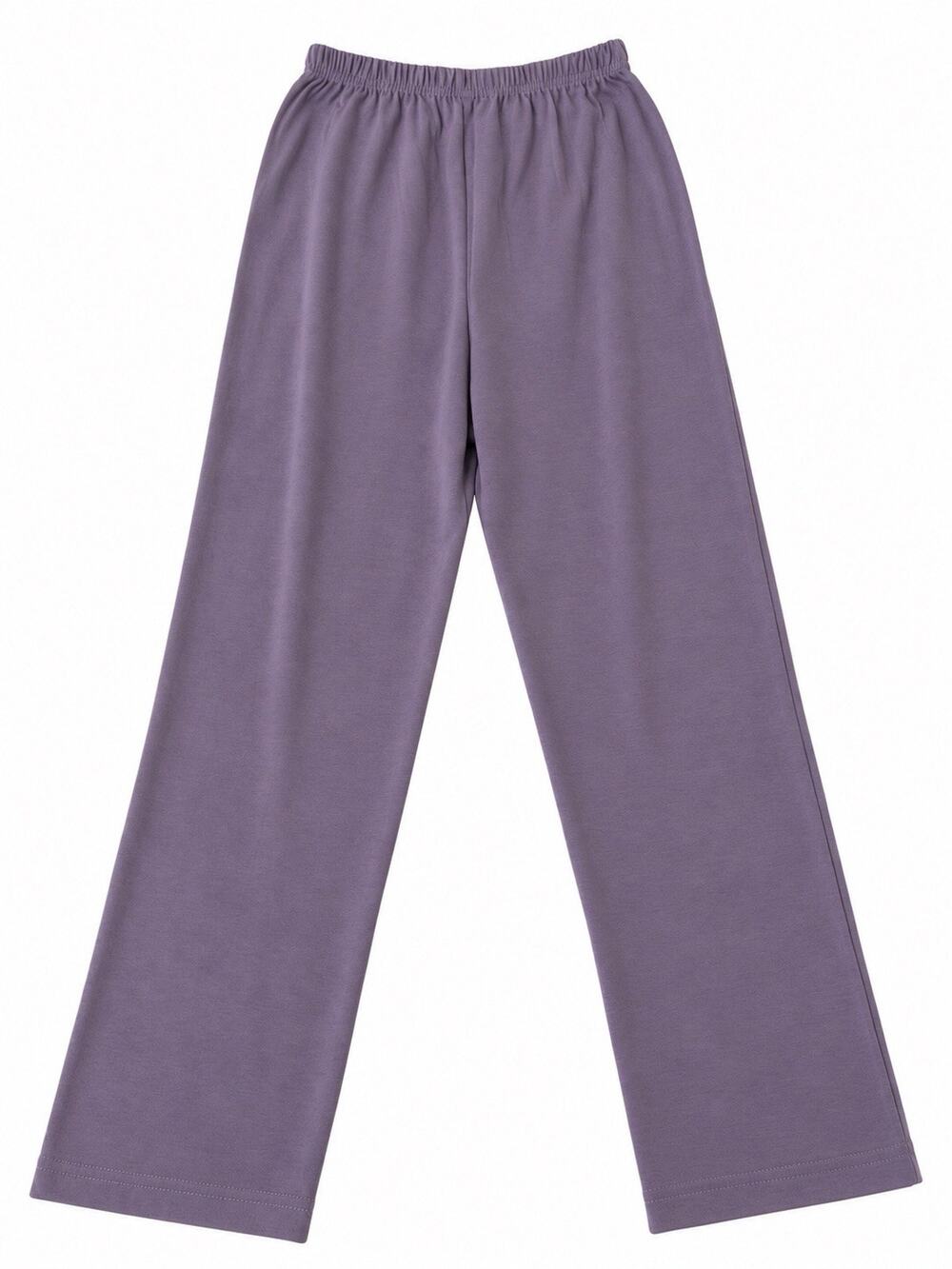 Women’s Small Purple Lavender Pull On Pants Elastic Waist Straight Leg